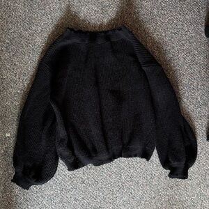 SHEIN Black Off-the-Shoulder Sweater